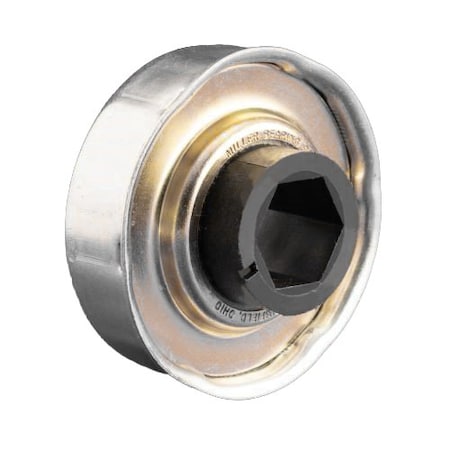 Miller Bearing Conveyor Bearing, Flanged Unground Non-Precision , Carbon Steel, 0.625 in Bore Dia., Hex Bore F-2511-10HSP-O