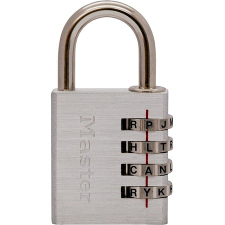 Master Lock 1-9/16 In. Brushed Aluminum Combination Padlock 643DWD