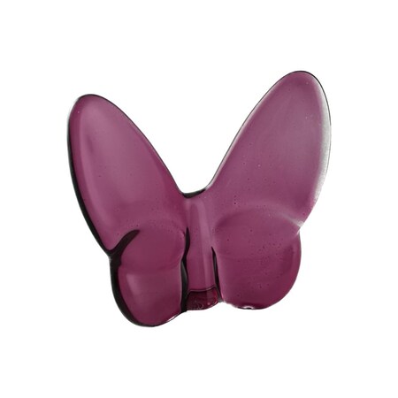 Homeroots 3" Plum Crystal Butterfly Figurine Tabletop Sculpture 554018