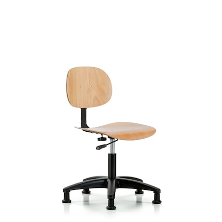 Blue Ridge Ergonomics Desk Chair, Wood, Glides, Weight Capacity: 300 lb. BR-WDHCH-RG-RG