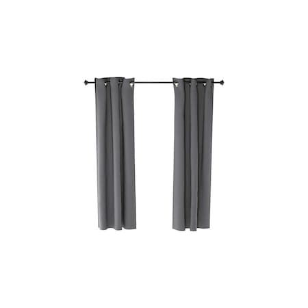 Furinno Collins Blackout Curtain, 42 x 63 in. - 2 Panels - Dark Grey 2-FC66001DGY