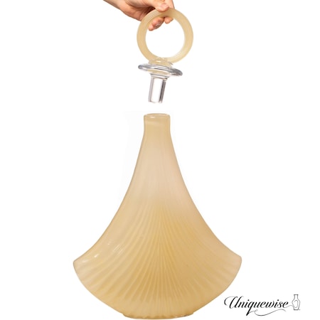 Uniquewise Unique 20-Inch Decanter-Inspired Glass Vase - Ideal Centerpiece for Entryway Tables, Dining QI004734.L