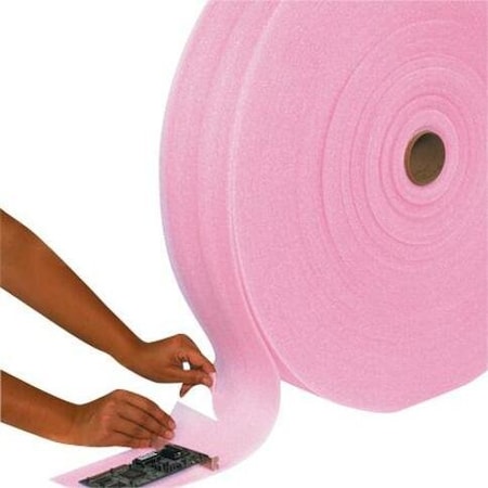 Partners Brand Perforated Anti-Static Air Foam Rolls, 1/4" x 24" x 250', Pink, 3/Each, PK3 FW14S24ASP
