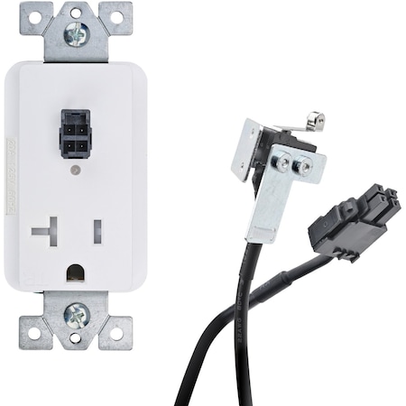 Docking Drawer Safety Interlock Outlet White 20 Amps W/ Switch 6020-1000W