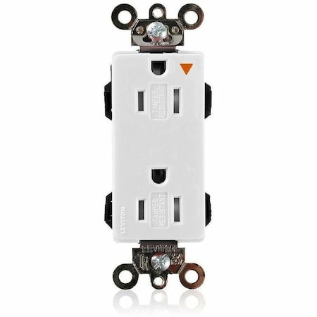 Leviton Straight Blade Receptacle, 5-15R, 15 A, 125V AC, Surface Mount, Isolated Ground MT162-IGW