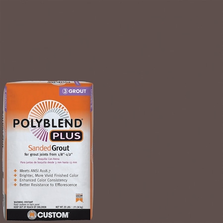 Custom Building Products PolyBlend PLUS 25 Lb. Brown Velvet Sanded Tile Grout PBPG64725