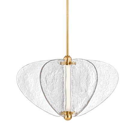 Corbett Lighting Freya 1 Light Pendant 30.5 In. Vintage Brass 380-30-VB