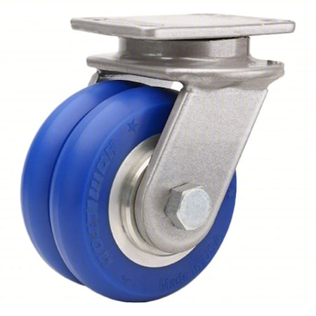 Hamilton Plate Caster, Swivel, Polyurethane, 5 1/8"H S-ENS-4SWC95