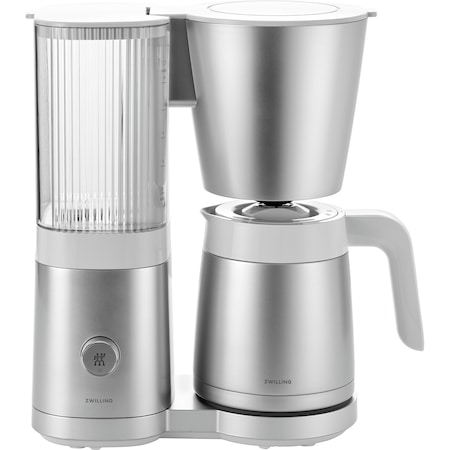 Zwilling Enfinigy Drip Coffee Maker with Thermo Carafe 10 Cup, SCA Golden Cup Standard, Silver 1023536