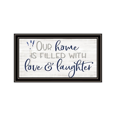 Homeroots Our Home Black Framed Print Wall Art 529663