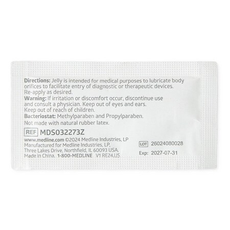 Medline Lubricating Jelly in Foil Pack, 2.7 g MDS032273HH