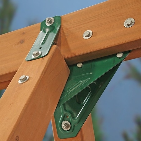 Playstar PLAYSTAR PS 7664 Extend-A-Bay Swing Station Kit, Steel, Green, For PlayStar Build-it-Yourself Kits PS 7664