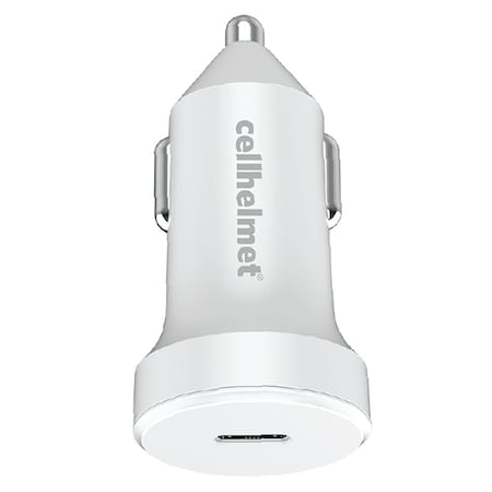 Cellhelmet PD USB C Car Charger 20W, White CAR-PD-20W-W