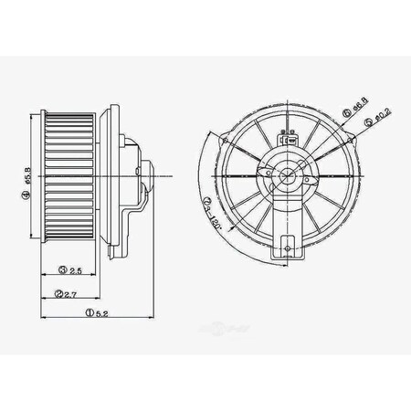 Global Parts Distributors Blower Motor 2311554