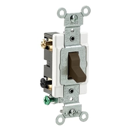 Leviton Toggle Double-Pole 15A Side Wired Brown CS215-2