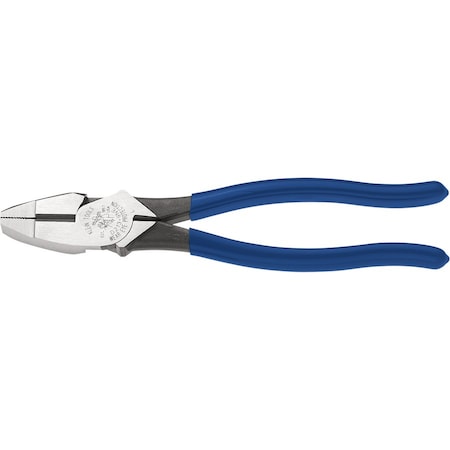 Klein Tools 9 3/8 in Linemans Plier High Leverage, Steel D213-9NE