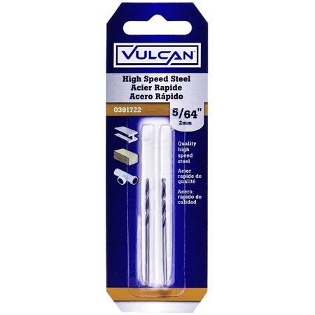 Vulcan Jobber Drill Bit, 5/64 in Dia, 2 in OAL, Straight Shank 230271OR