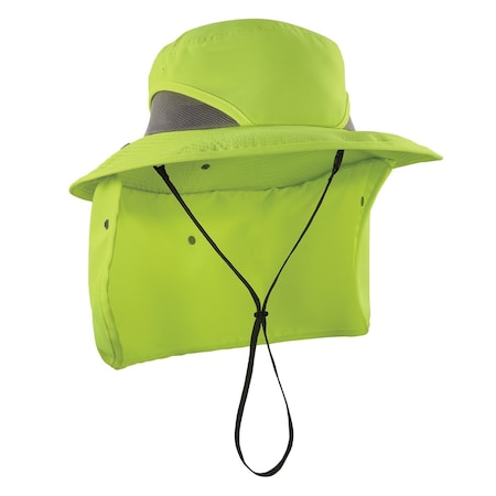 Ergodyne Ranger Hat with Neck Shade, Lime, L/XL Sz 8934