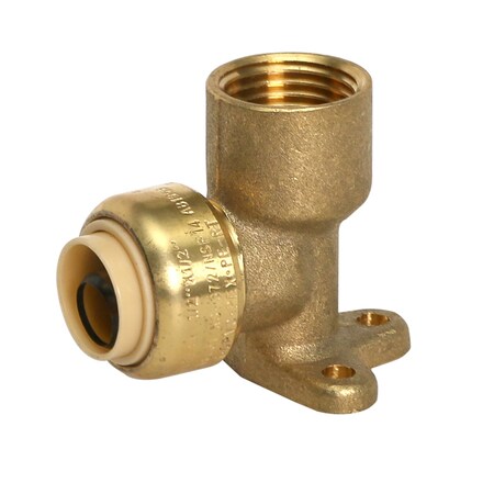 Usa Industrials SharkBite Push to Connect Fitting, Brass, Female Drop Ear Elbow, 1/2 in Tube x 1/2 in NPT Female ZUSA-TF-PTC-LFBR-15