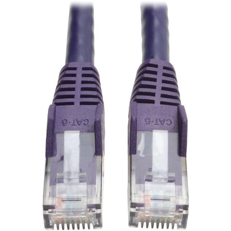 Eaton Tripp Lite Series Cat6 Gigabit Snagless Molded UTP Ethernet Cable RJ45 M/M, PoE, Purple, 5 N201-005-PU