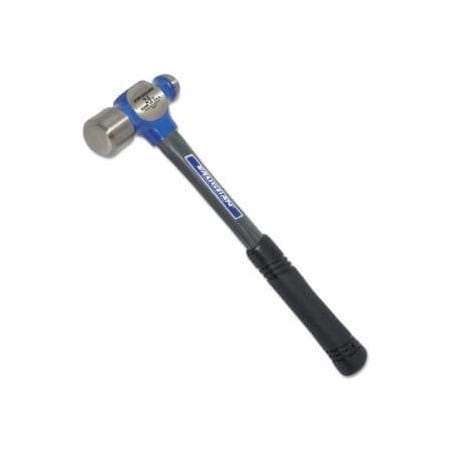 Vaughan Ball Pein Hammer, Straight Fiberglass Handle, 14 1/2 in, Forged Steel 24 oz Head 770-FS224