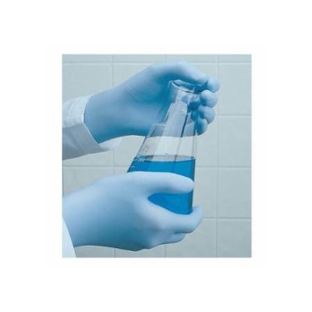 Showa 7005 Series Disposable Nitrile Gloves, Lightly Powdered, 4 mil, Small, Blue 845-7005S