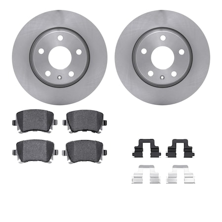 Dynamic Friction Co DFC Brake Rotor with 5000 Brake Pads and Hardware Kit 6512-73329