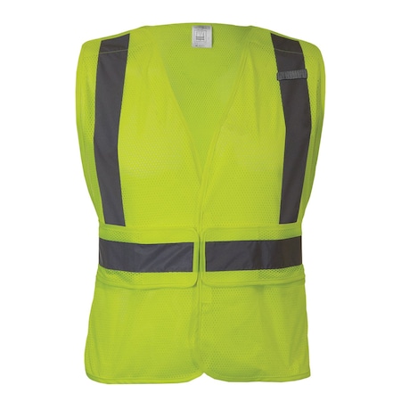 Reflective Apparel ANSI Type R Class 2 Breakaway Mesh Vest with Adjustable Side Wrap Closure 572ET-LM-SM-XL