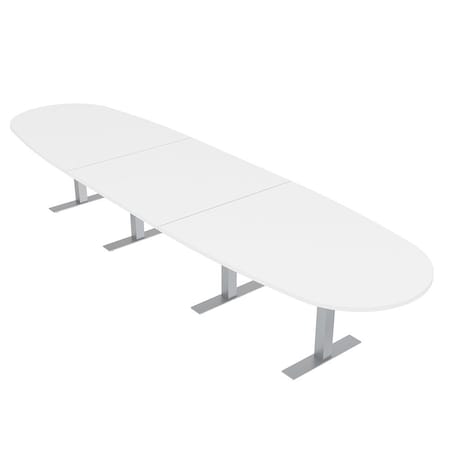 Skutchi Designs 16ft Boval Conference Table With Power | Harmony Series | 16 Person Meeting Room Table HAR-BOVL-48X192-T-W960-NA