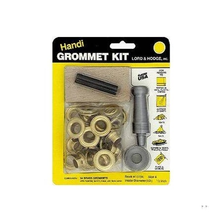Tarps Now Grommet Kit, Brass, Size #4, 1/2'' dia. hole,  TA-GRMKIT-4