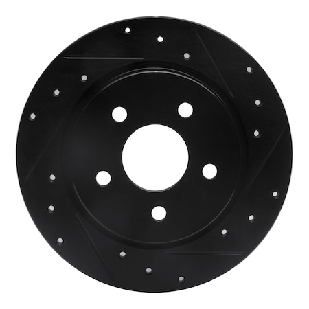 Dynamic Friction Co DFC Brake Rotor - Drilled and Slotted - Black 633-54093R