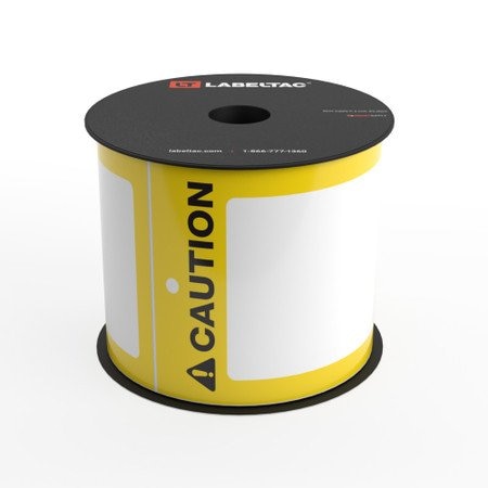 Labeltac Caution Tag, Safety Yellow, Printable Tag Roll LT35TAG-SY