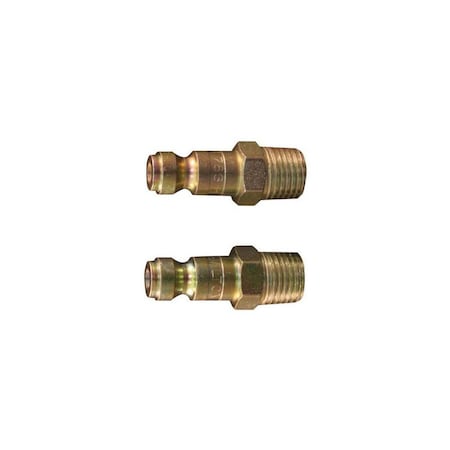 Milton T-Style Plug, 1/4 in, MNPT, Steel, 1.55 in L x 0.56 in W x 0.56 in H 783