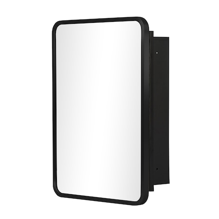 Homeroots 16" Black Metal Framed Mirror Set 565336