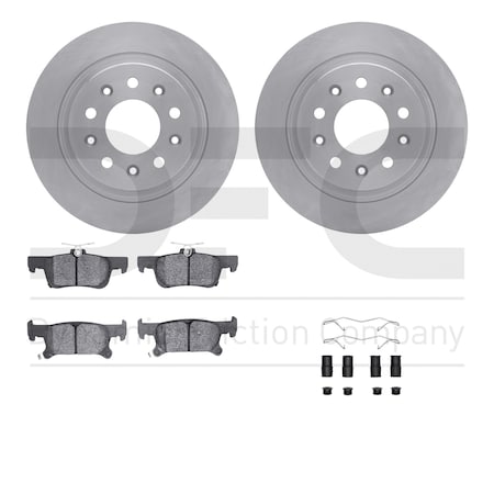Dynamic Friction Co DFC Brake Rotor with 5000 Brake Pads and Hardware Kit 6512-47330