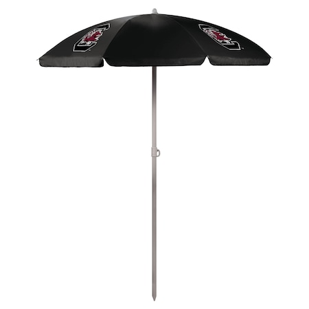 Picnic Time Family Of Brands NCAA South Carolina Gamecocks Outdoor Canopy Sunshade Beach Umbrella 5.5' - Small Patio Umbrella 822-00-179-524-0