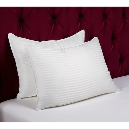 Homeroots Set of Two Microfiber Down Alternative Medium Standard Size Bed Pillows 526451