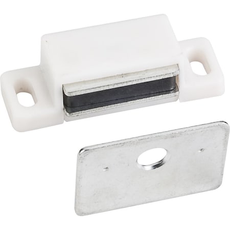 Hardware Resources 15 lb Single Magnetic Catch White/Zinc, Retail Pack 50631-R