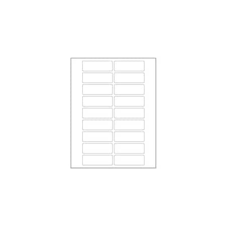 Bubblefast 3 x 1'' White Rectangle Laser Labels-18 Labels per Sheet BFLL116