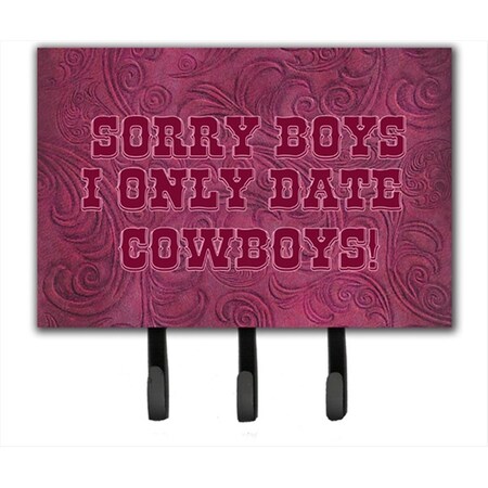 Carolines Treasures Sorry Boys I Only Date Cowboys In Pink Leash Or Key Holder SB3062TH68