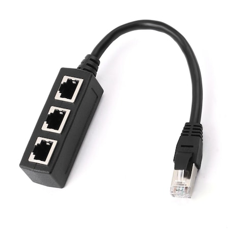Sanoxy RJ45 Splitter Adapter 1 to 3 Ways CAT 7 6 5 LAN Ethernet Cable Connector 1 to 3 way adapter EBL-CAT7-3