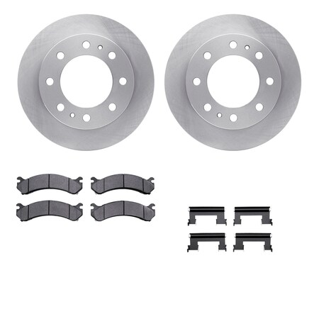 Dynamic Friction Co DFC Brake Rotor- Heavy Duty Brake Pad includes Hardware 6412-48109
