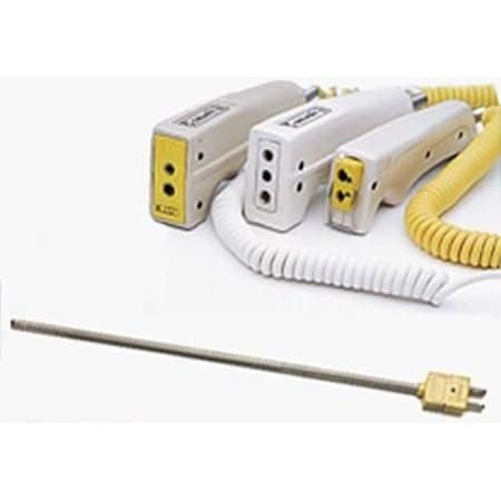 Omega Handle/Thermocouple Probe Set, Quick Disconnect, K Type, 0 degC to 900 degC, 0.187 " x 12 " Probe, SDX-SET-NP-K-SMP