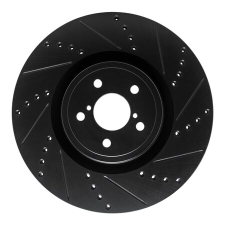 Dynamic Friction Co DFC Brake Rotor - Drilled and Slotted - Black 633-13014R