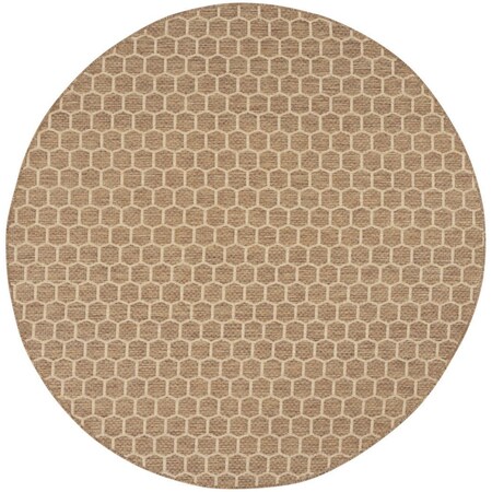 Homeroots 8' Natural And Beige Geometric Indoor Outdoor Area Rug 556329