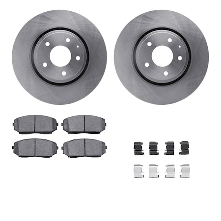 Dynamic Friction Co DFC Brake Rotor with 5000 Brake Pads and Hardware Kit 6512-80347