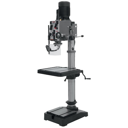 Jet Floor Drill Press, Geared Head Drive, 2 hp, 230V AC V, 20 in Swing, 12 Speed 354020