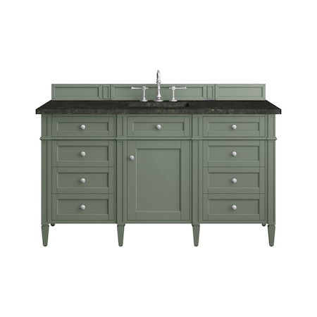James Martin Vanities Brittany 60" Single Vanity, Smokey Celadon, w/ 3 CM Phantome Eclos Top 650-V60S-SC-3PHT