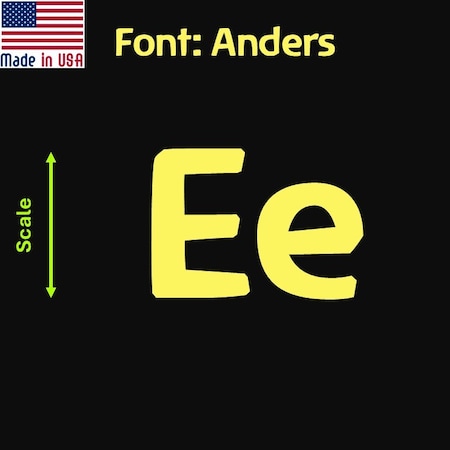 Aacc Self-Adhesive Vinyl Letter: E, Scale: 15 cm. Color: Yellow Font: Anders by, 12PK AACC-Anders-UE-Yellow-M15x12