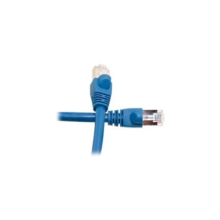 Cable Wholesale Shielded Cat6 Blue Ethernet Patch Cable, 24 AWG Stranded Copper, Snagless/Molded Boot, 25ft 10X8-56125